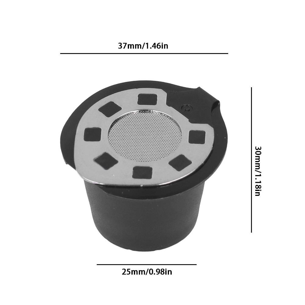 

Includes Spoon Brush Reusable Coffee Capsules Refillable Coffee Pods Coffee Machine Use срібний