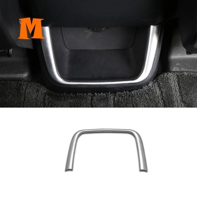 

2014 15 16 17 18 ABS Chrome Автомобильный Стайлинг Навигация Рамка кондиционера Панель Крышка Накладка для Toyota Highlander Kluger Rear Storage Trim