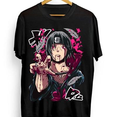 Camiseta Itachi Uchiha Naruto Rasengan Zilaiya Estilo Anime Manga Camisa Verano Nueva Moda Retro Hombres y Mujeres Streetwear