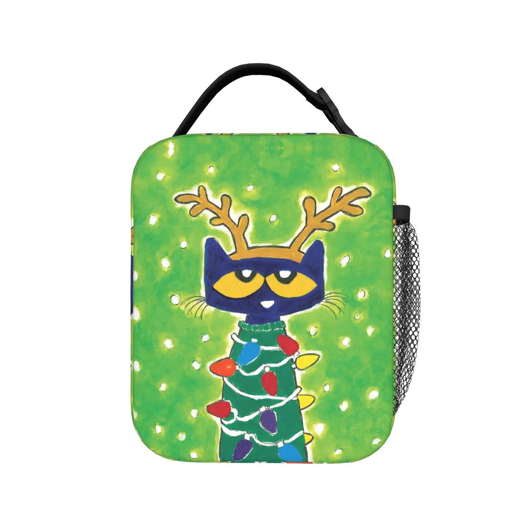 Pete the Cat  Insulated Lunch Bags Thermal Bag Reusable,Lunch Container Cool Cat Leakproof Lunch Box Tote Men Women Work  Travel