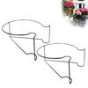 4Pcs Balcony Railing Flower Pot Holder Floating Railing Planter Shelf Metal Indoor Outdoor Vertical Stairs Hanging Plant Pot Clip Stand Bracket