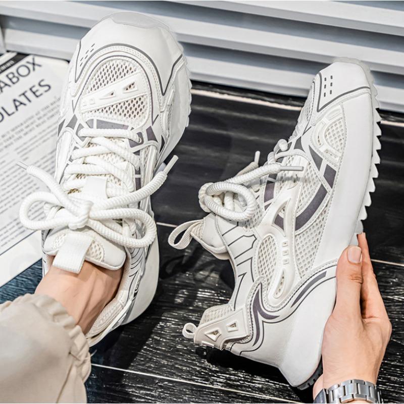 Fashion Men Casual Vintage Sneakers Mesh Breathable Outsole Four Seasons Single Shoe Style Sport Shoes Trendy for Men Basketball Shoes