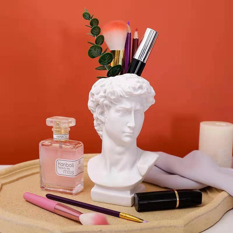 Nordic David Pen Holder & Ikebana Vase: Creative Makeup Brush Organizer & Decorative Plant Pot
