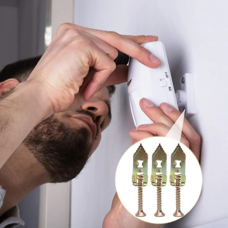 Self Drilling Drywall Anchors with Screws Kit No Drill or Holes for Home TV Shelf Straps Bike Cabinets Gypsum Boards Wholesale