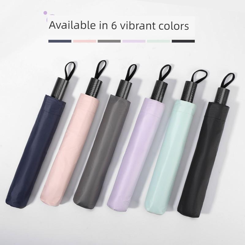 115cm Double-Sized Ultra-Light Umbrella, Dual-Use Sun and Rain Umbrella, Black Coating Sun Protection Umbrella, Carbon Fiber Manual 70% off Umbrella