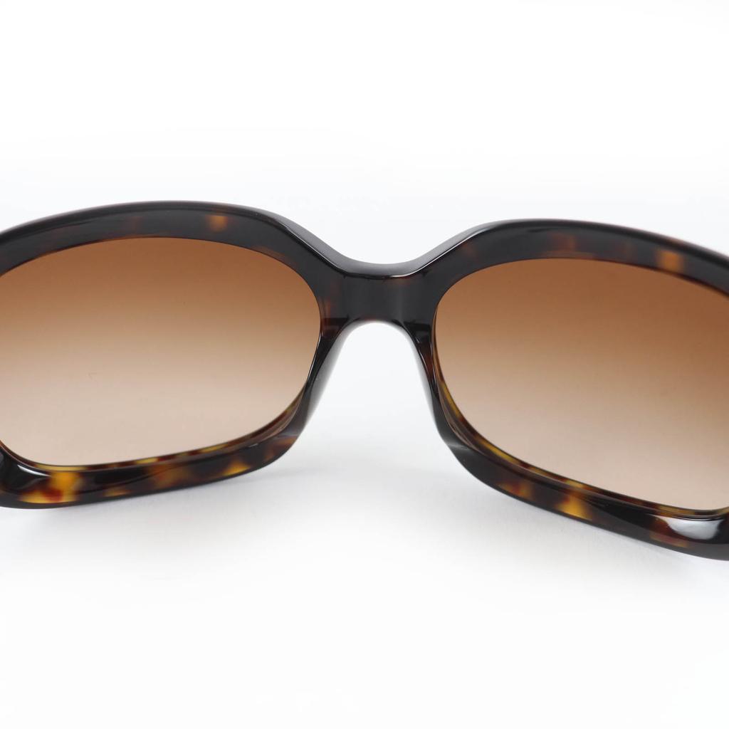 Great CHANEL Sunglasses Ribbon COCO Mark Brown Women 5170-A Used