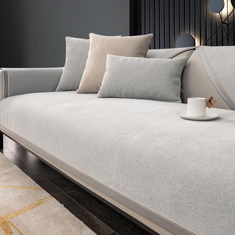 

Non-Slip Sofa Cushion Four Seasons Universal Modern Simple Luxury High-End Living Room Solid Backrest Cover 70*70cm