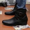 Leather Boots Men's High-top Short Boots Men's Business Pointed Casual Men's Boots Plus Size