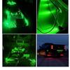10 Pcs Round Green LED Rear Side Marker Indicator Lights 12V for Truck Trailer RV Boat