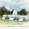 Světová architektura Bílá kreativní stavebnice Mikro 3D model DIY mini puzzle vzdělávací 3796 dílků instalační nástroje dům, cihly, diamant,