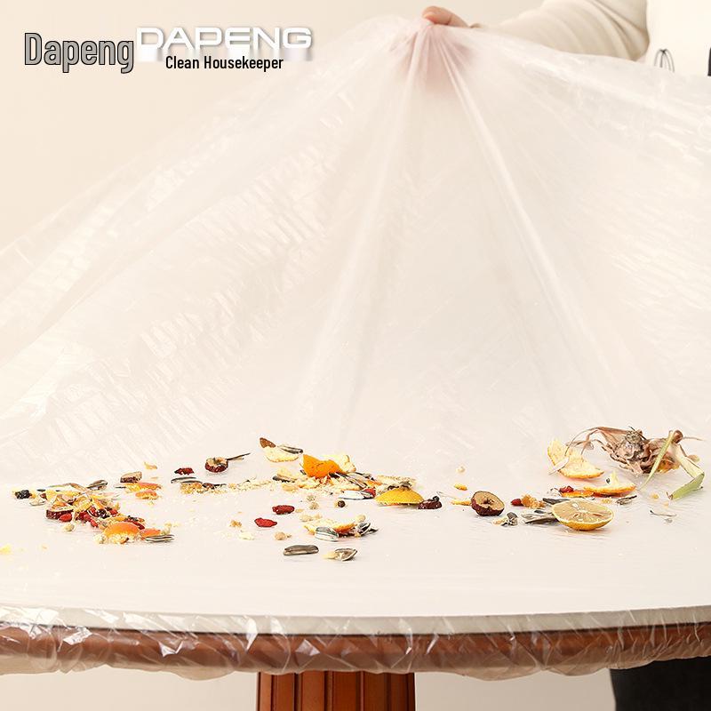 Thick Waterproof Disposable Tablecloth - Rectangular/Round Plastic Film for Large Tables