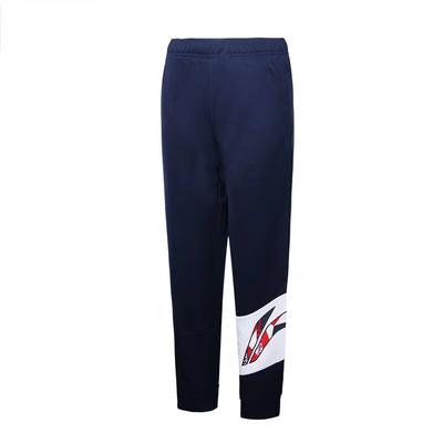 Li Ning Fleece Lined Thick Warm Solid Color Casual Fitness Running Pants Men Bottoms Blue AKLS392-2