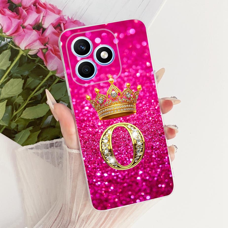 For Honor X8D Case New Fashion Crown Letters Cover 6.77'' Soft Silicone Phone Case For Honor X8d X 8d HonorX8d Back Cover Fundas