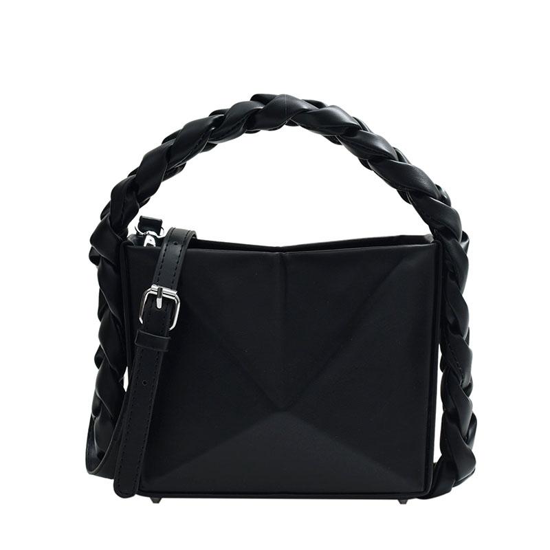 Exclusive Square Shoulder Bag for Women Monochromatic Triangular PU Versatile Design New Style Fashion High Quality