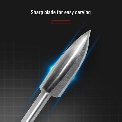 Electric Wood Carving Knife Set: Includes Carving, Grinding & Polishing Tools, Milling Cutter, and Drill Bit.