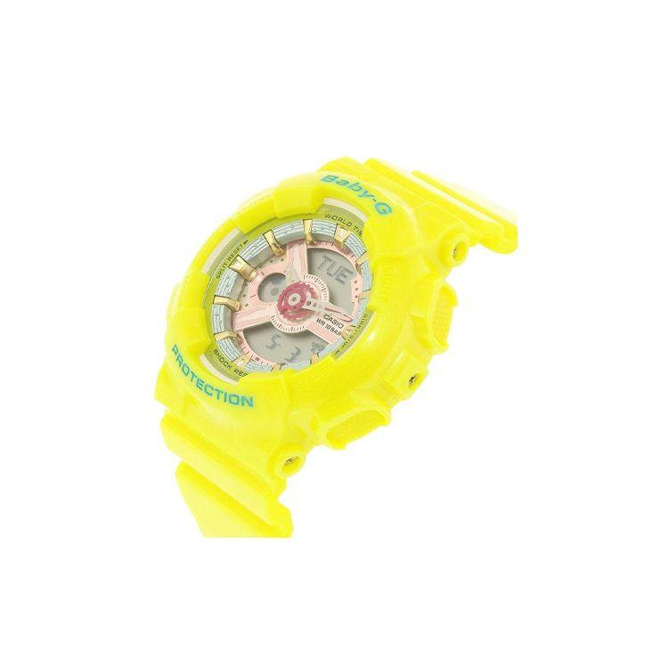 Casio Baby-G Theme Series Fashion Trend Vitality Street Classic Pointer Dual Display Sports Waterproof Quartz Movement Resin Strap BA-110CA-9A