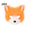 Accessori Costumi Cosplay Anime Maschera Volpe Peluche, Coda Soffice, Oggetti di Scena per Costumi, Maschera Peluche per Feste di Halloween, Convention e Ruolo