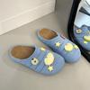 Breathable and comfortable, light and versatile cool slippers with one pedal 2025 summer new sweet and cute apple bag head drag girl