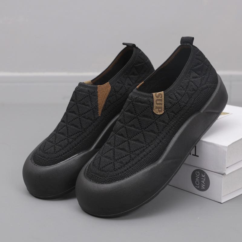 Shoes women's spring and autumn new round head retro lightweight one-pedal non-slip, wear-resistant, breathable and comfortable single shoes women