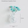 Mini-Glasvase Kühlschrankmagnet DIY Porzellanvase Blumen Kühlschrank-Nachrichtenaufkleber Pflanzenmagnet Grünes Geschenk Küche