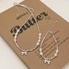 Fairy Style Minimalist Pearl Bow Necklace – Women's High-End Silver Choker
