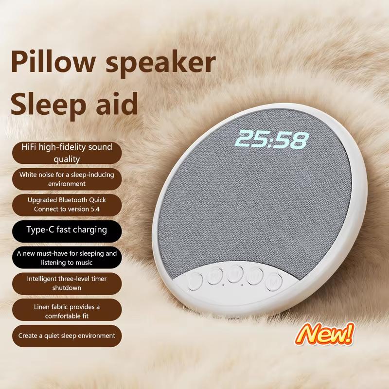 New Pillow Speaker With HIFI Sound Quality Sleep White Noise Digital Display Alarm Timer Multi- Bluetooth Speaker