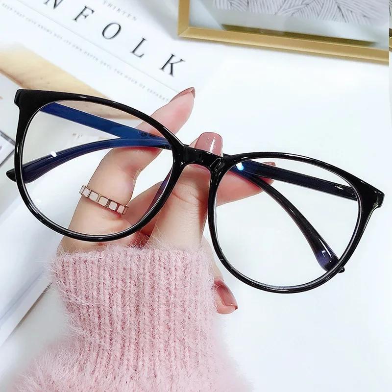 

Anti Blue Light Blocking Myopia Eyeglasses Oversized Myopia glasses Retro Frame Eyewear Glasses Short-sighted Glasses -5.0