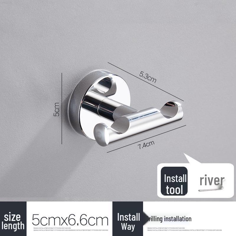 304 Stainless Steel Wall-Mounted Clothes & Towel Hook for Bathroom, Kitchen, Hotel.