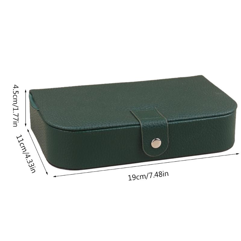 Luxury Jewelry Box Gift Storage Organizer Travel Display Case with Button Leather Jewelry Organizer Wedding Engagement