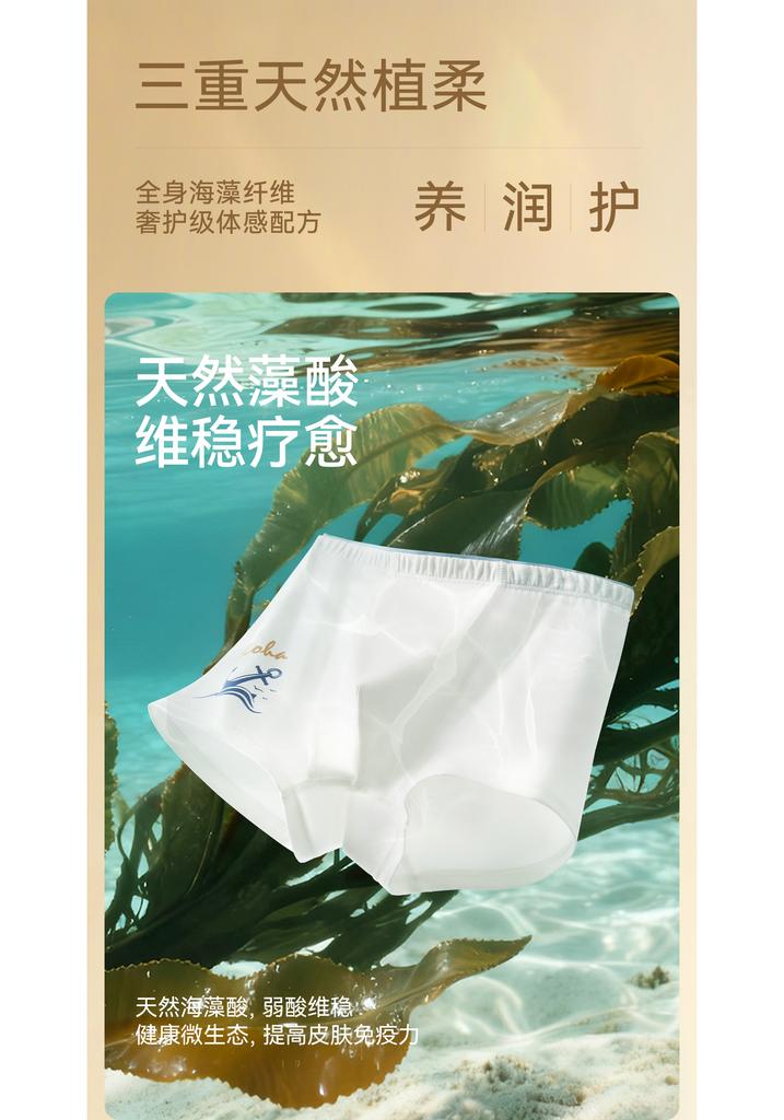 Little Sea Blue Pure Cotton Pants - Seaweed Boys' Underwear