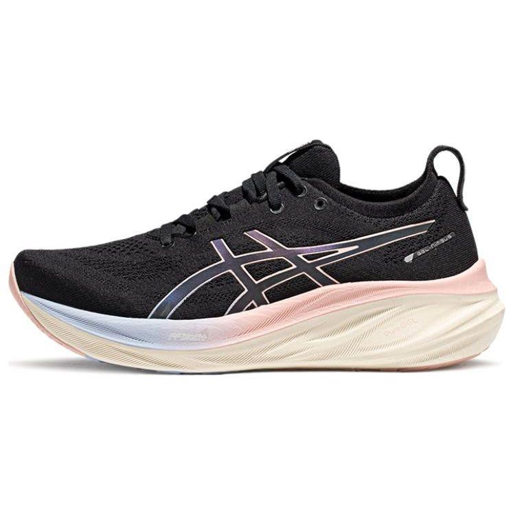 ASICS GEL-Nimbus 26 LITE-SHOW Women Low Top Running Shoes Black Pink 1012B719-001