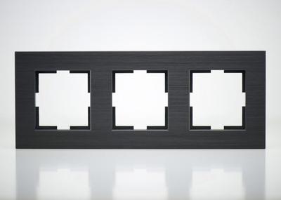 Finishing Plate - KARRE - NOVELLA - Black Metal - Triple - Interior