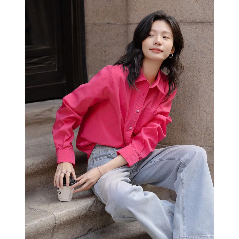 Demana Dopamine Aesthetic Casual Loose Fit Long-Sleeve Shirt M