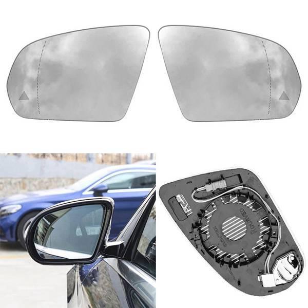 1 Pair Heated Glass Rearview Mirrors for Mercedes C E S GLC W205 W222 W217 W213 None