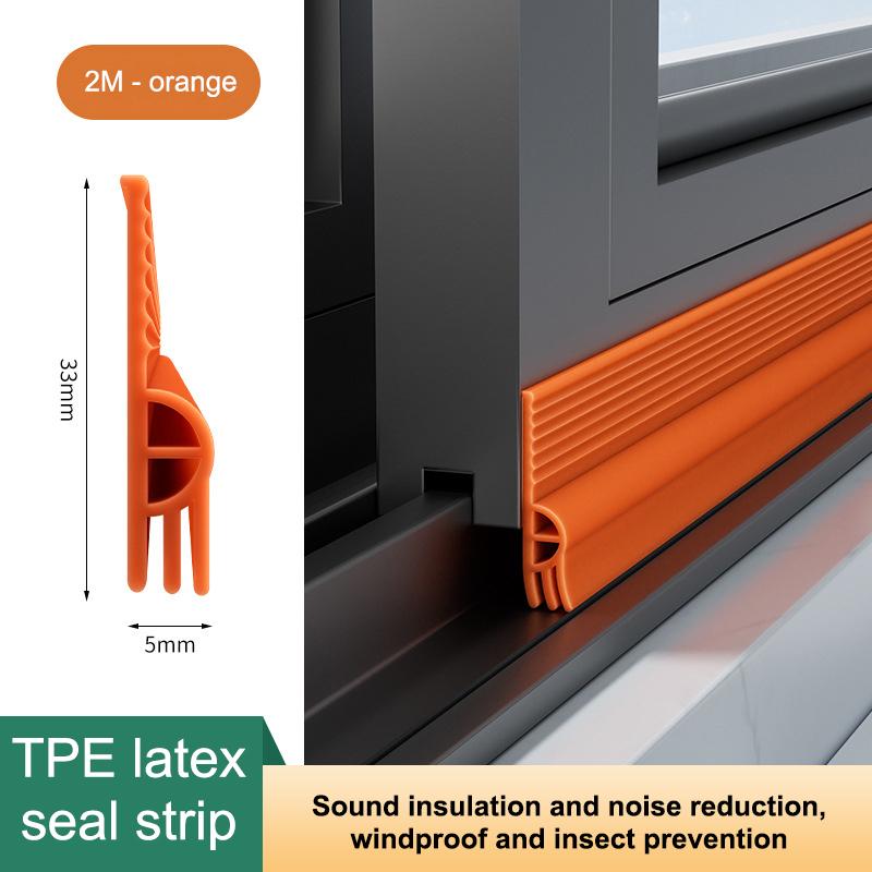 

Уплотнительная лента для раздвижных окон из ТПЭ, самоклеящаяся, тройная звукоизоляция, ветрозащита, защита от холода, поддверная гибкая уплотнительная лента оранжевый