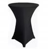 Tablecloth Cover Cocktail Bar Table 80 Black