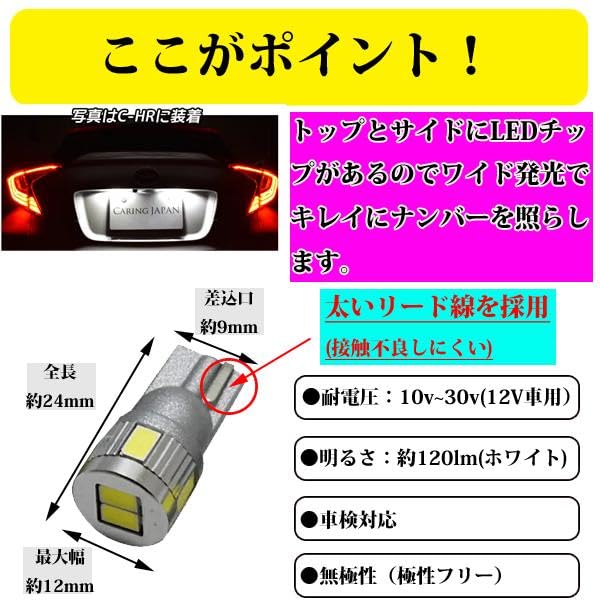 LMMCNOTE Note Note Aura E13FE13SNE13T10 LED Number Light License Lamp Number Lamp 6 Rows [Non-Polar] White