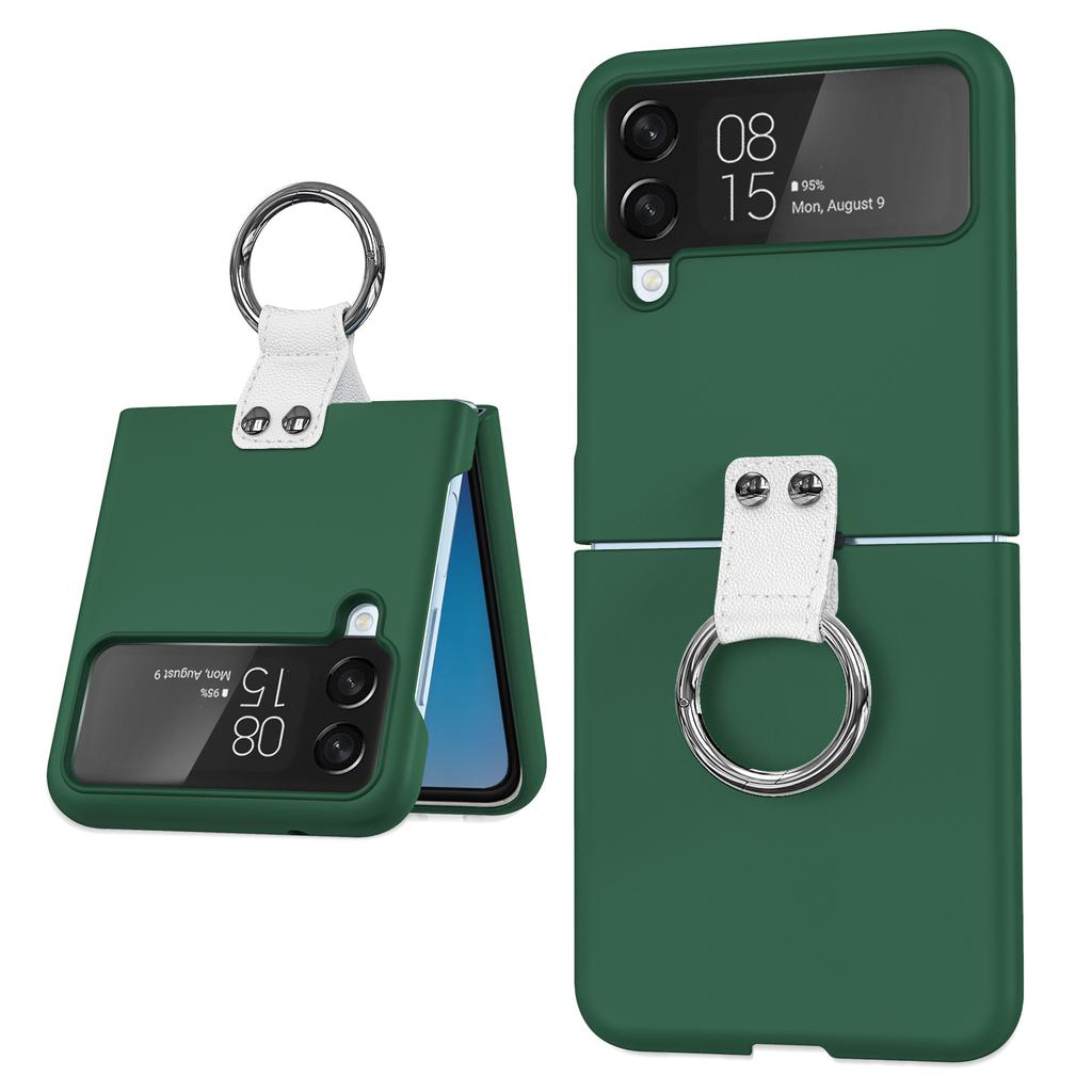 Applicable to Samsung ZFlip1 Folding Mobile Phone Case Lanyard ZFlip1 Ring Frosted Skin Mobile Phone Case