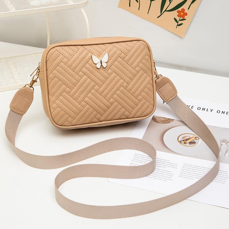 Embroidery new casual fashion quilting embroidery commuter messenger bag small lis shoulder bag