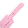 BDSM Bondage Adjustable PU Leather Plush Pink Handcuffs Footcuffs Ankle Cuffs Slave Restraints Sex Adult Flirting Toy for