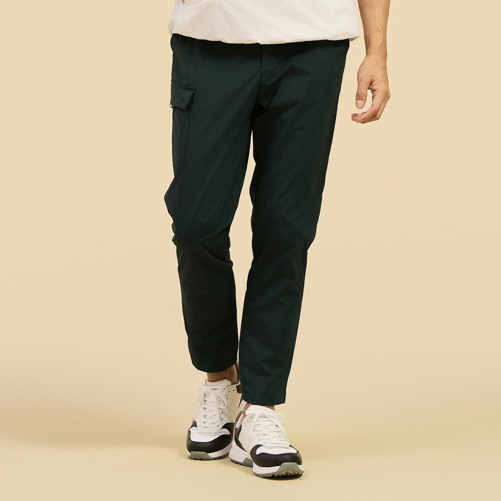 CHALLENGER Men'S Essential Stretch Nylon Semi-Jogger Cargo Pants Dark Green