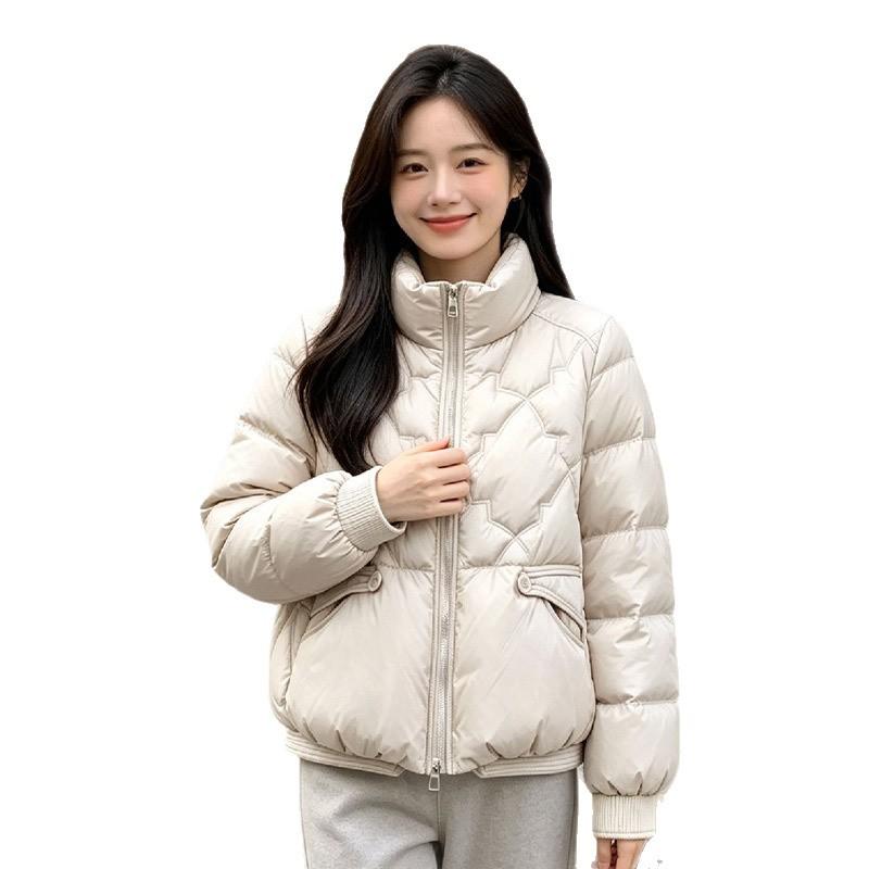 Down jacket women's winter short jacket duck down thick new fashion small popular Pinghu