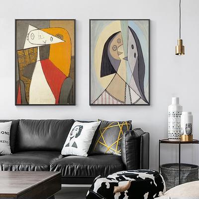 Picassos Ölgemälde, abstrakte Figur, modernes Wandbild, Leinwandgemälde, Wandkunst, Wohnzimmer, dekorative Heimdekoration, abstrakte Kunst, ohne Rahmen