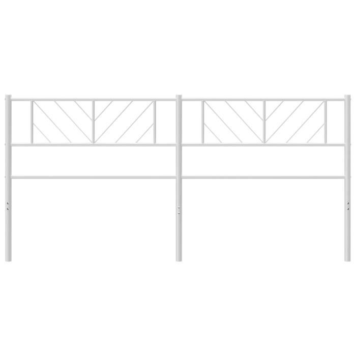 VidaXL White Metal Headboard 193 Cm 372265