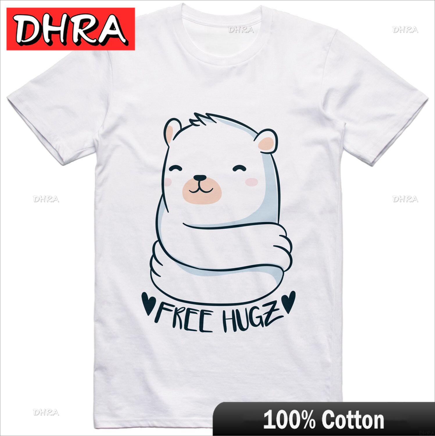 Unisex T Shirt Polar Bear Free Hugs Hugz Cute Polar Bear Regular Fit Tee Bold Clothing Tees for Unisex TShirt Japan Girlfriend 4XL