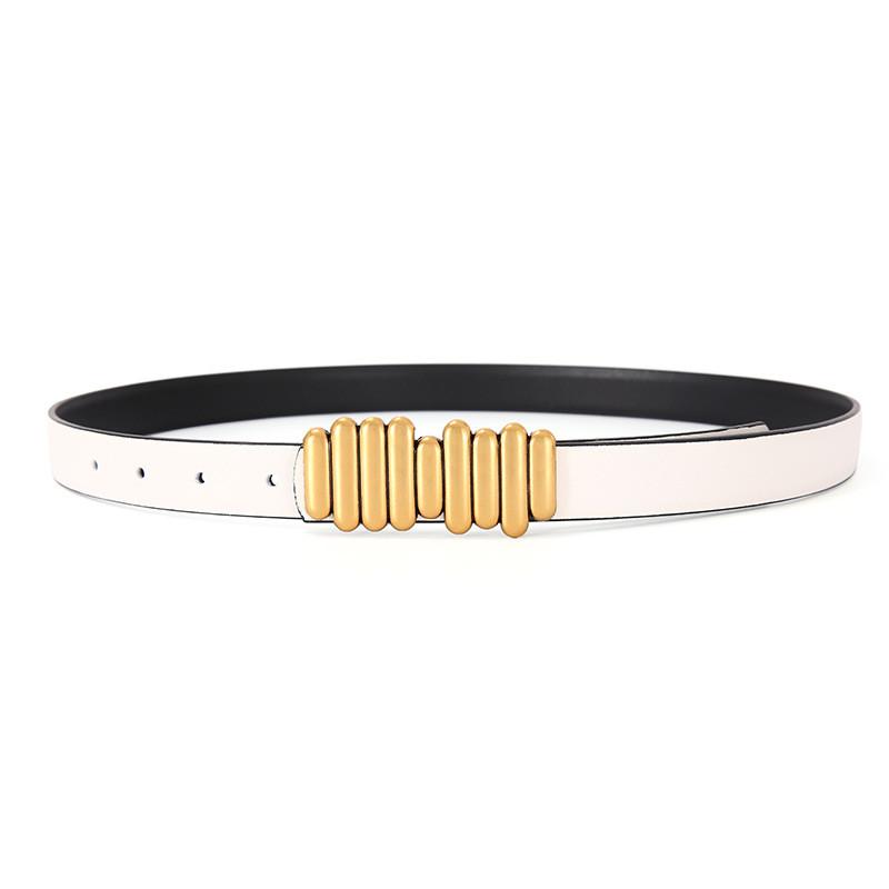 Genuine Leather Belt For Women With Smooth Buckle And Versatile Style For Daily Use