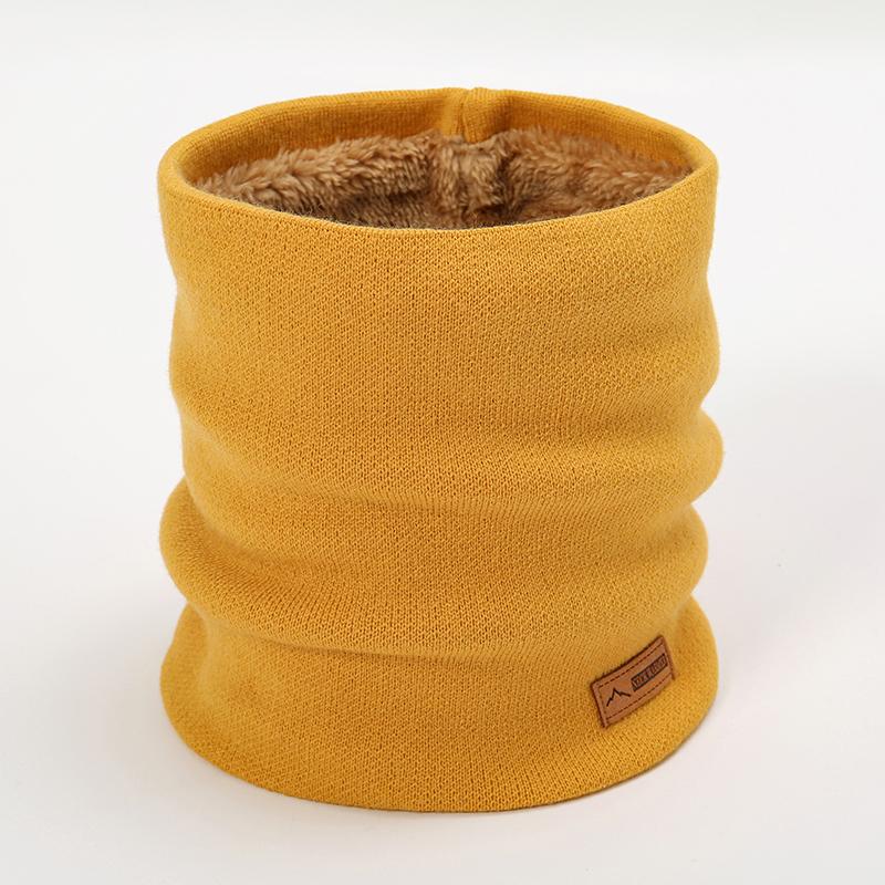 New Fashion Brand Luxury Design Solid Color Warm Scarf Women Neck Warmer Ring Elastic Scarves Winter Outdoor Cold-Proof