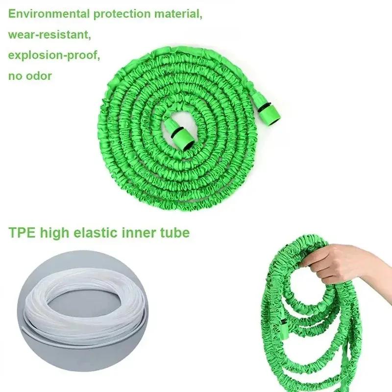 Tuyau d'arrosage de jardin extensible 25FT-200FT Haute Pression Lavage de voiture Magique Flexible Tuyau d'eau Jardin Irrigation Outils de nettoyage
