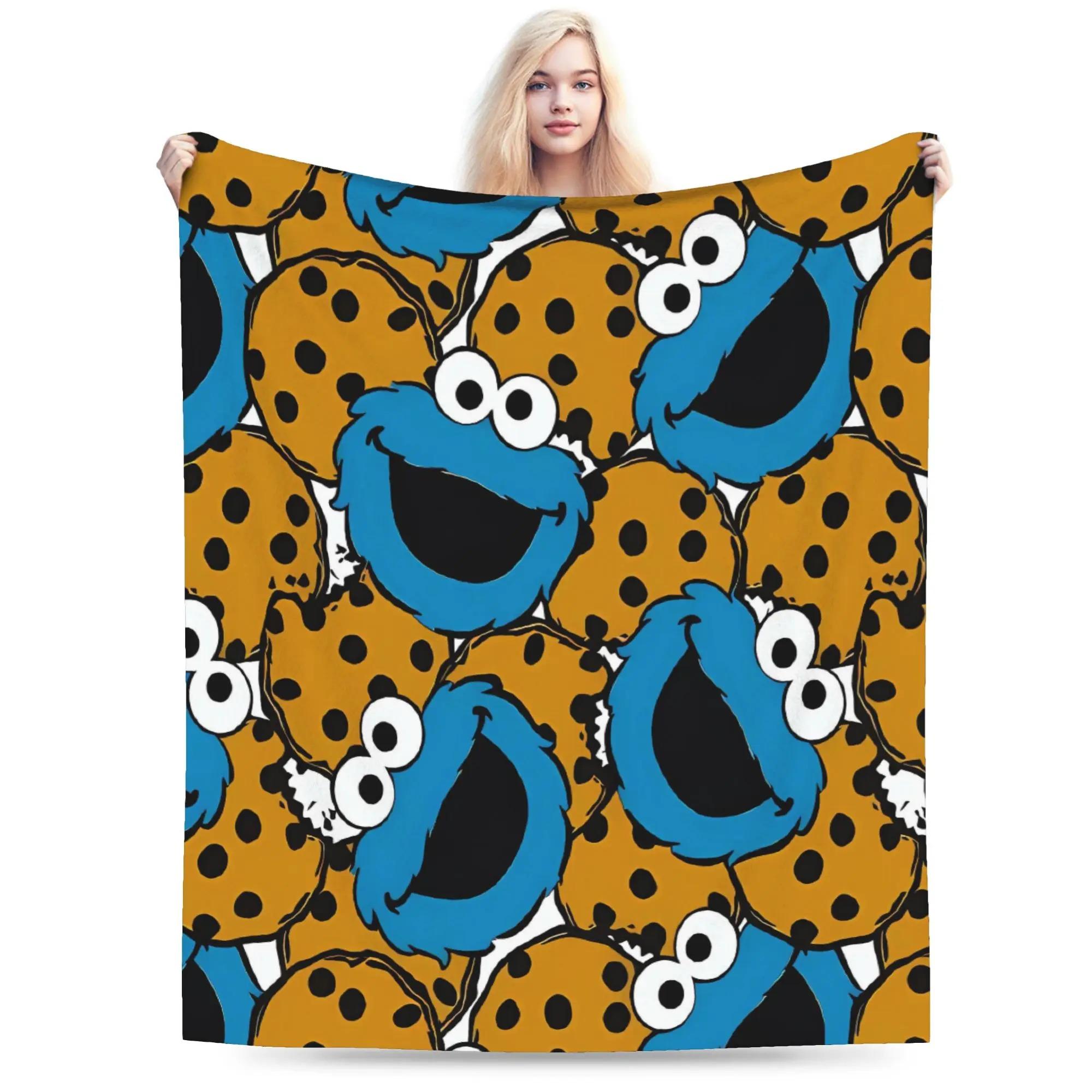 Плед Улица Сезам Качественный Теплый Плед Зимний Детский Взрослый Модный для Улицы Покрывало 70x100cm