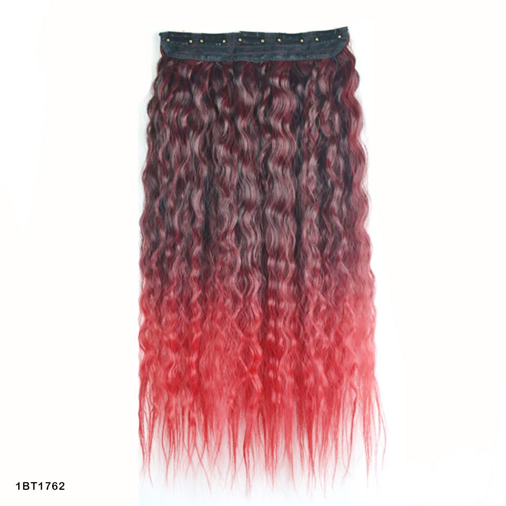 

Кудрявые вьющиеся волосы на заколке для волос в наращивании волос, одна часть с 5 клипсами, цветные накладные волосы цвета омбре для косплея